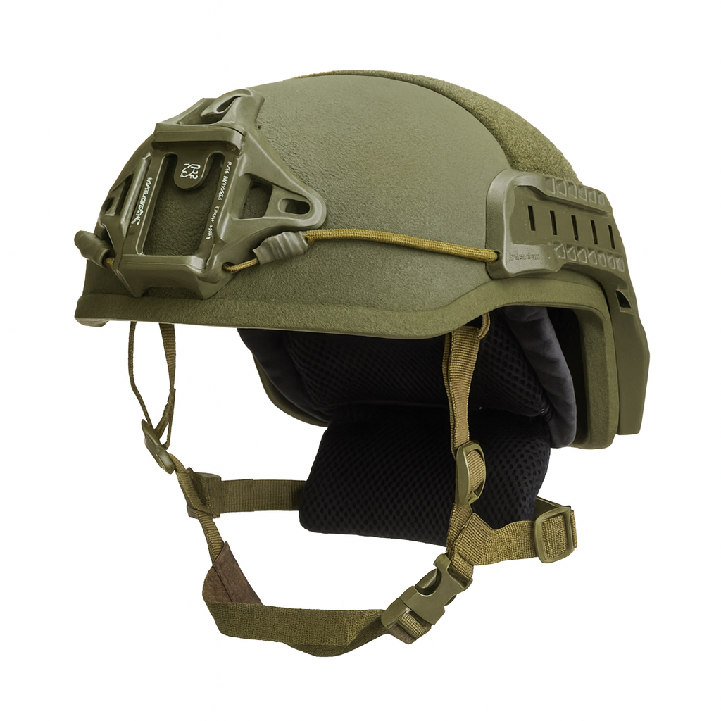 Ballistiskā ķivere AS-501G2 ULW-ACH Gen II augstas griezuma, olīvzaļa