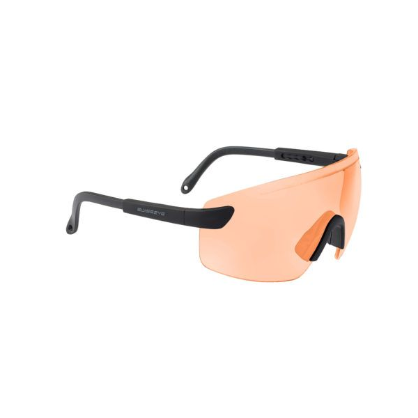 Defense brilles (melns gumijas rāmis, oranža lēca)
